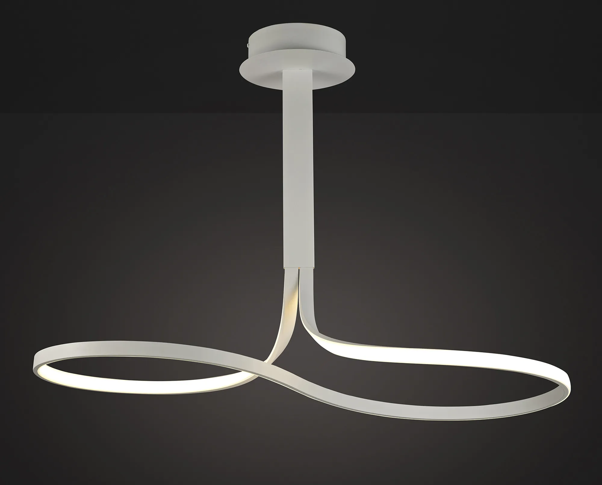 Nur White Ceiling Lights Mantra Semi Flush Fittings